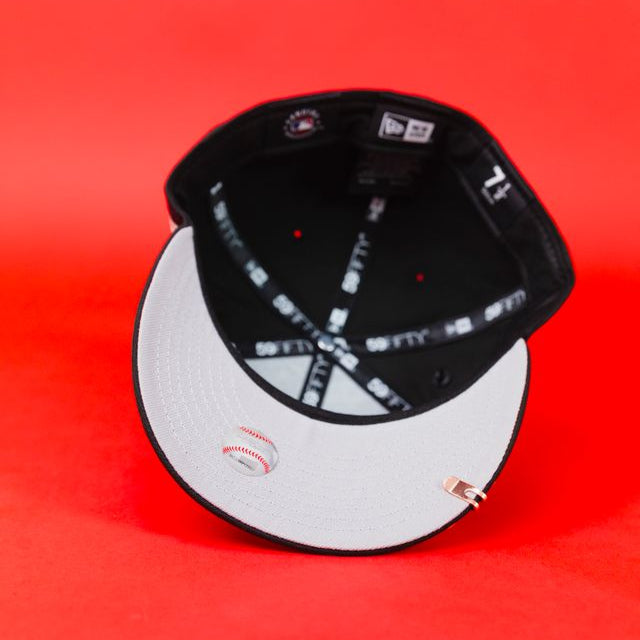 NEW ERA EXCLUSIVE 59FIFTY BLACK LOS ANGELES DODGERS SCRIPT W/ MEXICAN FLAG LOGO + MEXICO FLAG SIDE PATCH