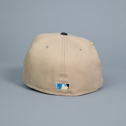 NEW ERA EXCLUSIVE 59FIFTY CAMEL/ CORDUROY LOS ANGELES DODGERS W/ 40TH ANNIVERSARY SIDE PATCH