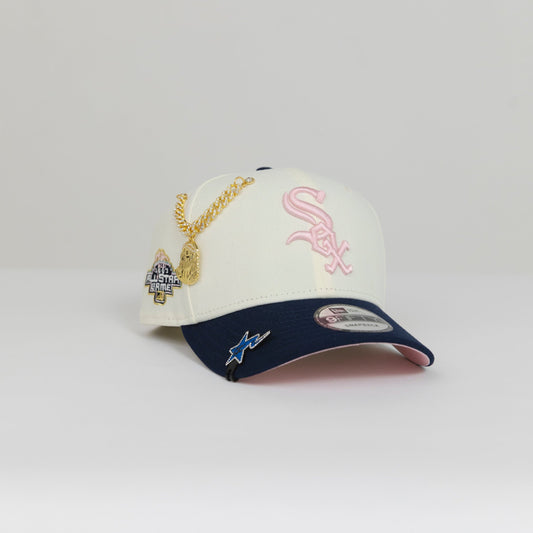 NEW ERA EXCLUSIVE 9FIFTY CHROME/ NAVY CHICAGO WHITE SOX SNAPBACK W/ 2003 ALL STAR GAME SIDE PATCH