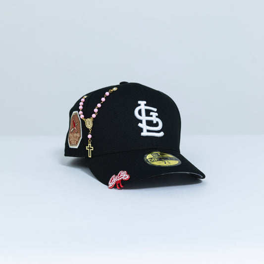 NEW ERA EXCLUSIVE 59FIFTY BLACK ST LOUIS CARDINALS W/ 1926 WORLD SERIES SIDE PATCH