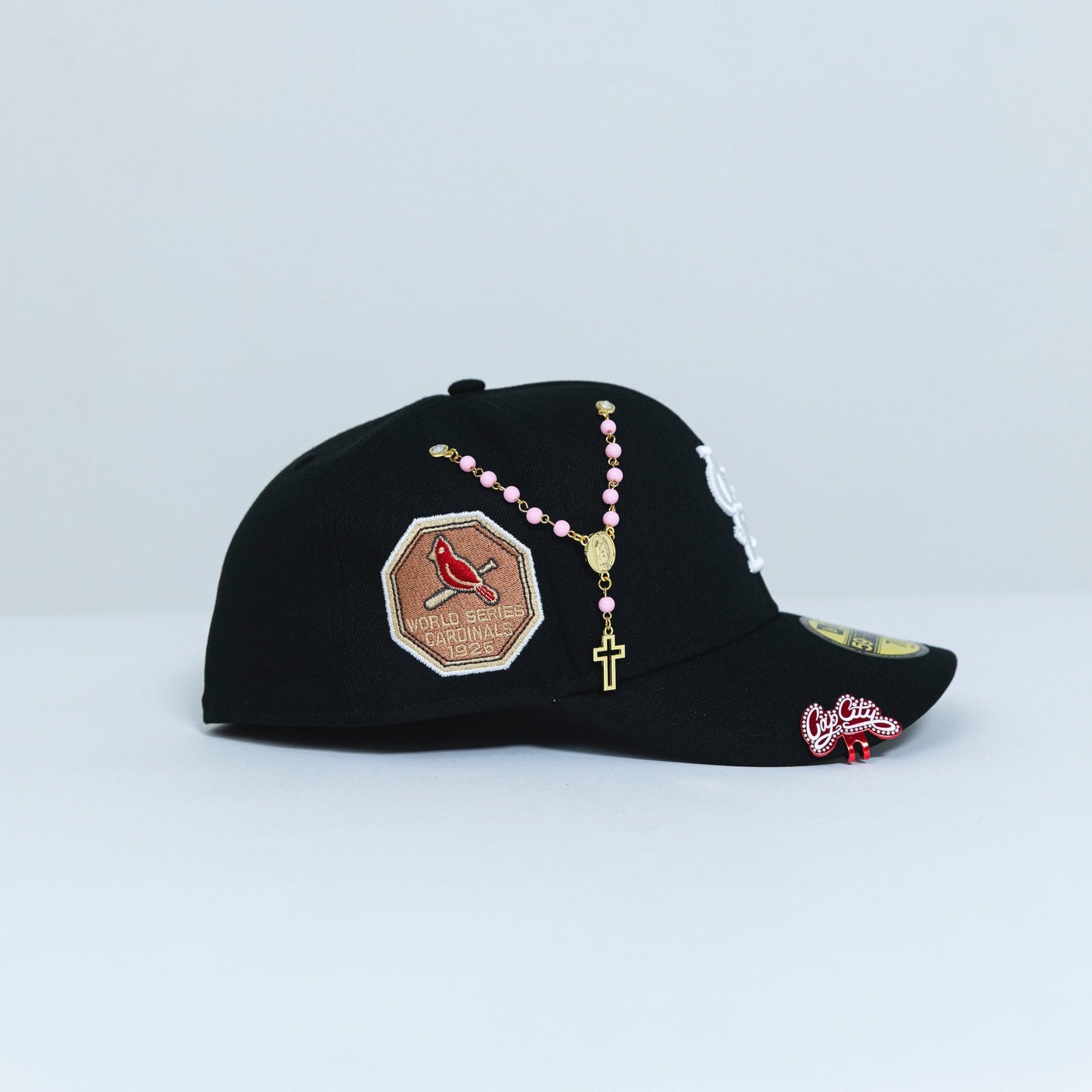 NEW ERA EXCLUSIVE 59FIFTY BLACK ST LOUIS CARDINALS W/ 1926 WORLD SERIES SIDE PATCH