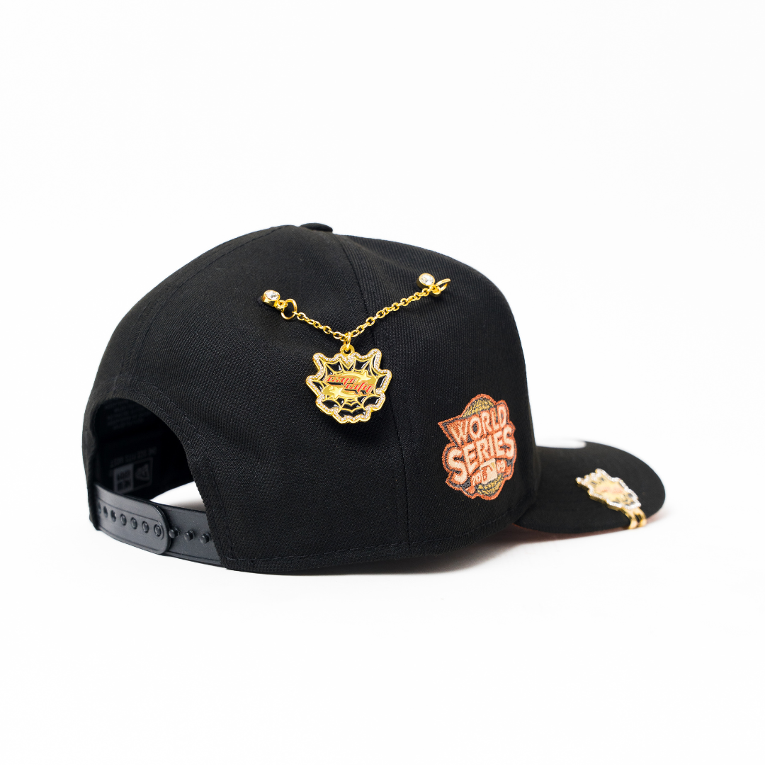 NEW ERA 9FIFTY A-FRAME BLACK PHILADELPHIA PHILLIES SNAPBACK W/ 2009 WORLD SERIES SIDE PATCH