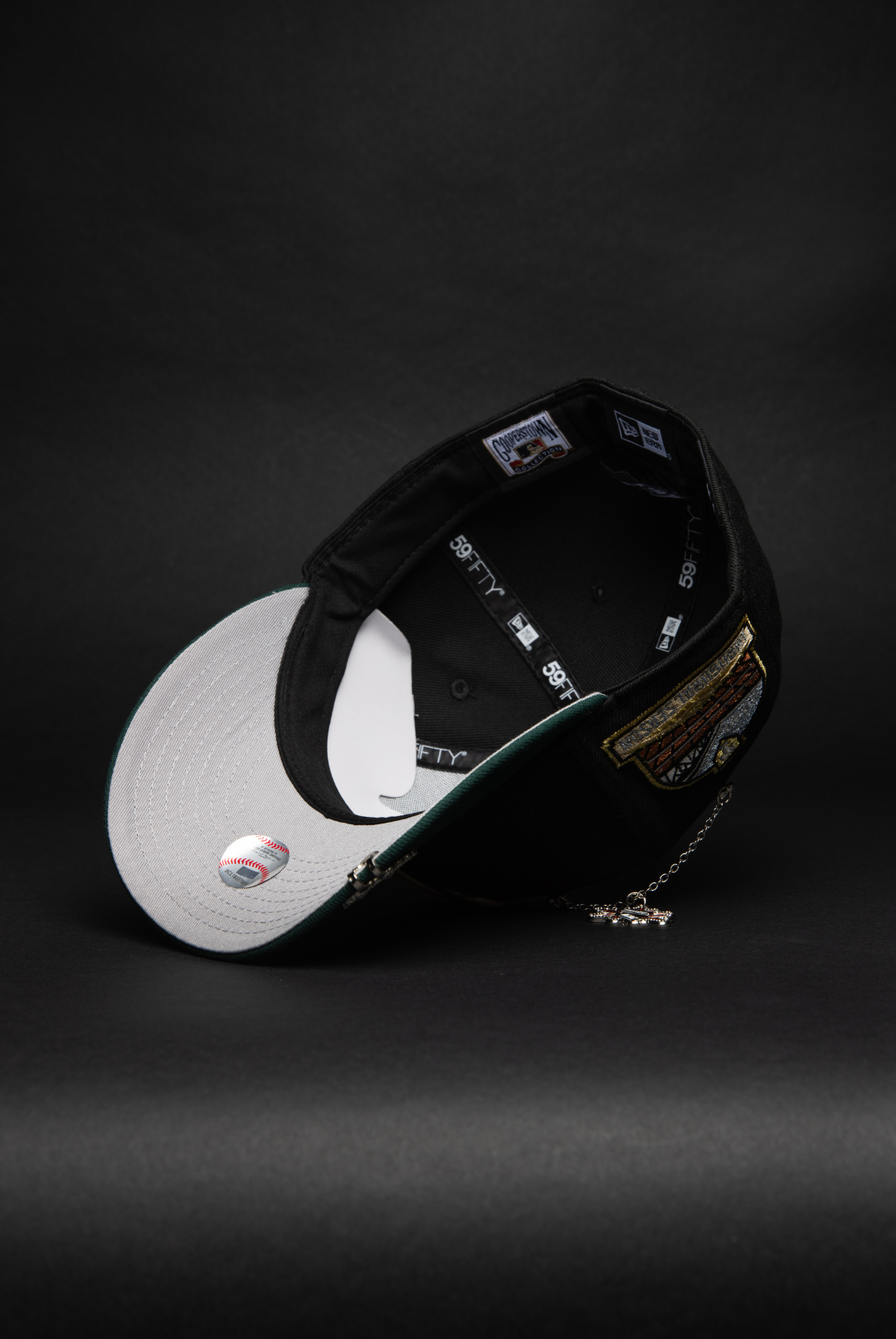 NEW ERA EXCLUSIVE 59FIFTY BLACK/FOREST GREEN TEXAS RANGERS W/ INAUGURAL SEASON SIDE PATCH