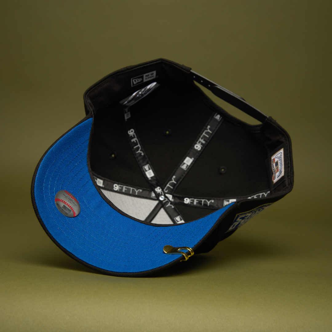 NEW ERA 9FIFTY A-FRAME BLACK LOS ANGELES DODGERS SNAPBACK W/ PALM TREES + 2020 WORLD SERIES SIDE PATCH