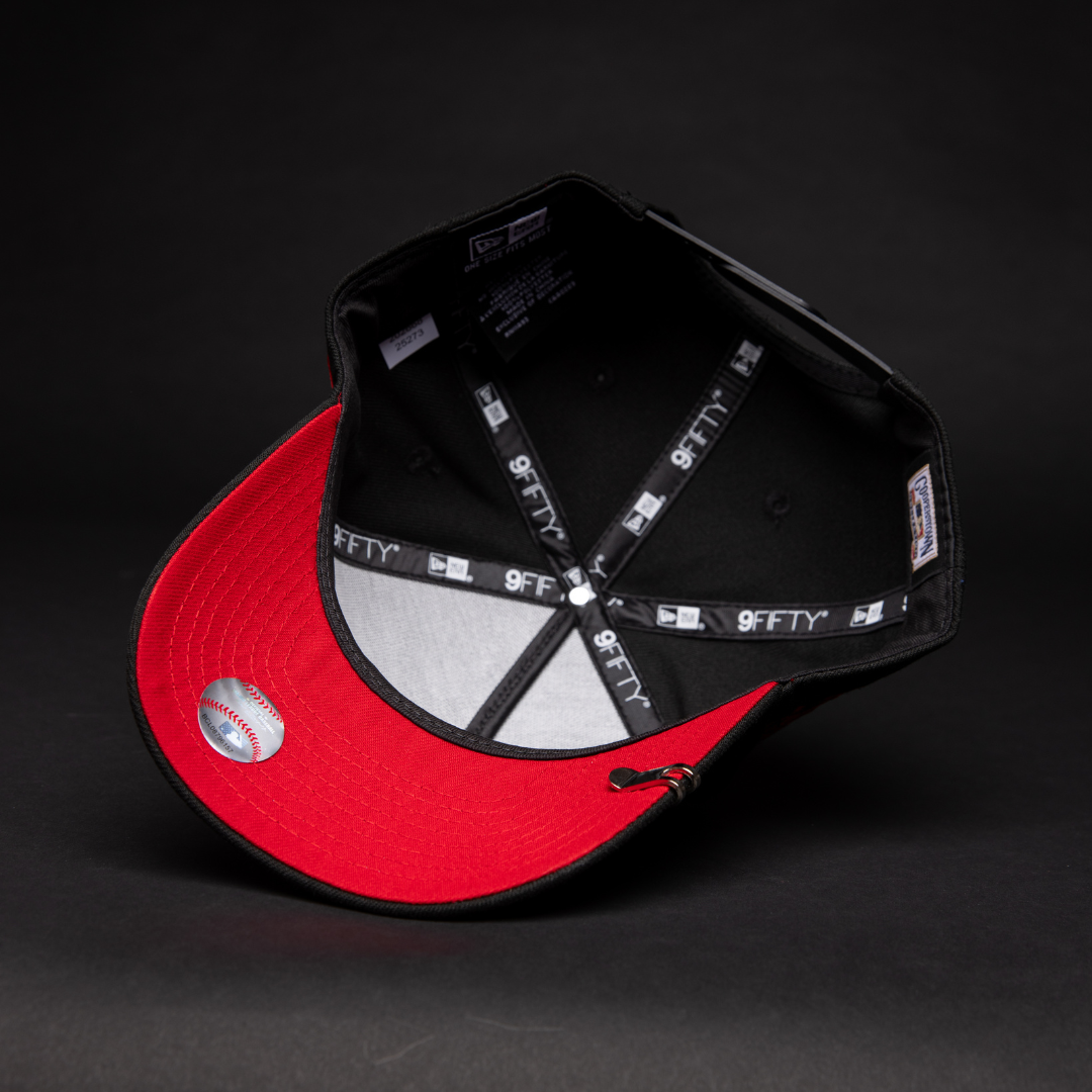 NEW ERA 9FIFTY A-FRAME BLACKED OUT TORONTO BLUE JAYS SNAPBACK W/ 40TH SEASON SIDE PATCH