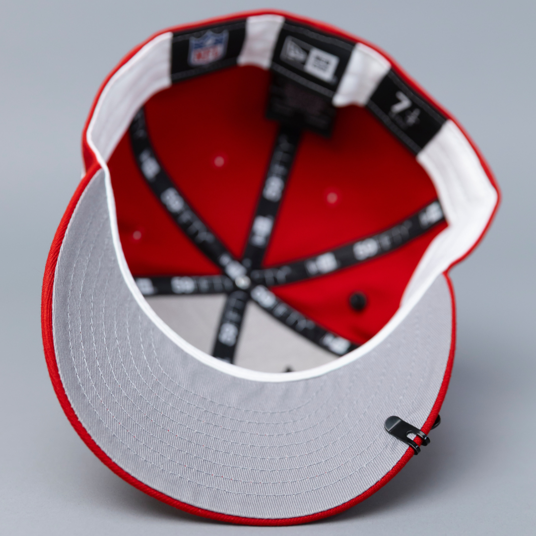 NEW ERA EXCLUSIVE 59FIFTY RED LOS ANGELES RAMS W/ 2004 PRO BOWL SIDE PATCH