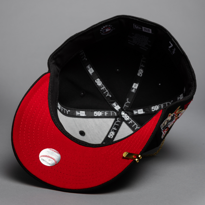 NEW ERA EXCLUSIVE 59FIFTY BLACK LOS ANGELES DODGERS W/ EMBROIDERY + SHOHEI OHTANI SIDE PATCH
