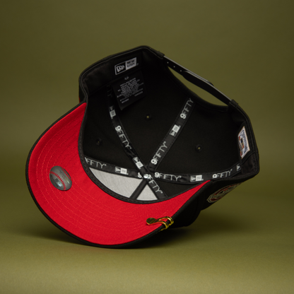 NEW ERA 9FIFTY A-FRAME BLACK NEW YORK YANKEES SNAPBACK W/ 2009 INAUGURAL SEASON SIDE PATCH