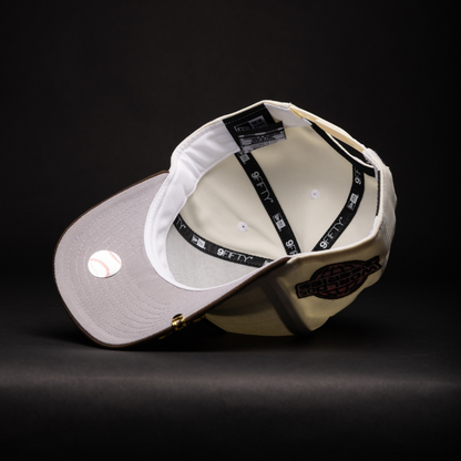NEW ERA 9FIFTY A-FRAME CHROME/BROWN CHICAGO WHITE SOX W/ 2005 WORLD SERIES SIDE PATCH