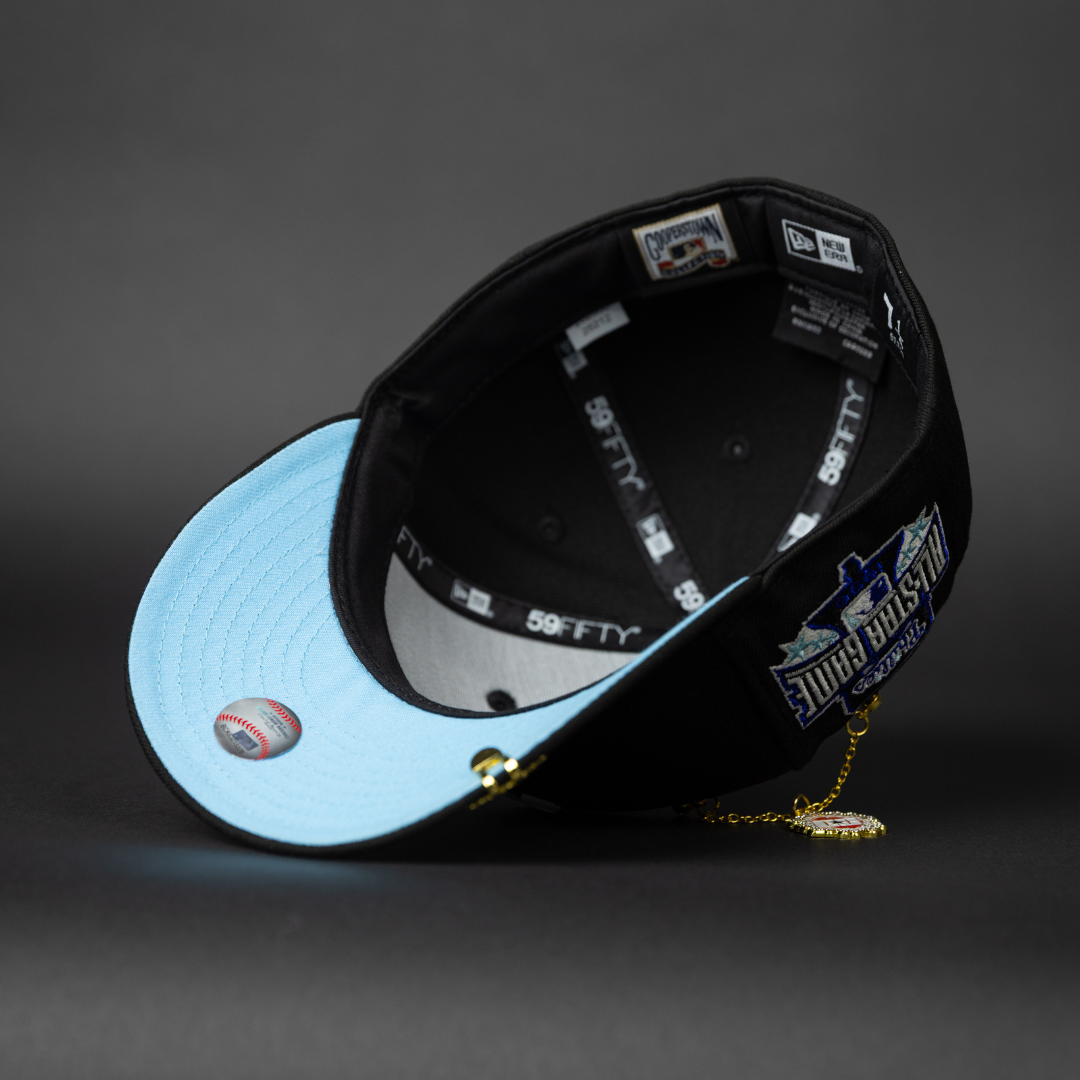 NEW ERA EXCLUSIVE 59FIFTY BLACK PHILADELPHIA PHILLIES W/ 1996 ALL STAR GAME SIDE PATCH