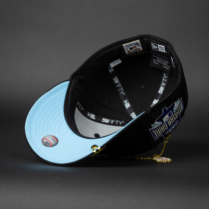 NEW ERA EXCLUSIVE 59FIFTY BLACK PHILADELPHIA PHILLIES W/ 1996 ALL STAR GAME SIDE PATCH