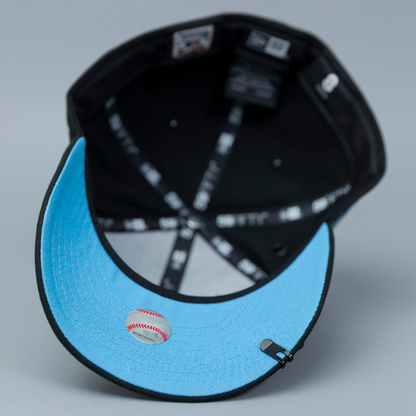 NEW ERA EXCLUSIVE 59FIFTY BLACK SAN DIEGO PADRES W/ 50TH ANNIVERSARY SIDE PATCH