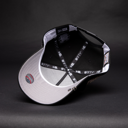 NEW ERA 9FIFTY A-FRAME BLACK TORONTO BLUE JAYS SNAPBACK W/ 30TH ANNIVERSARY SIDE PATCH