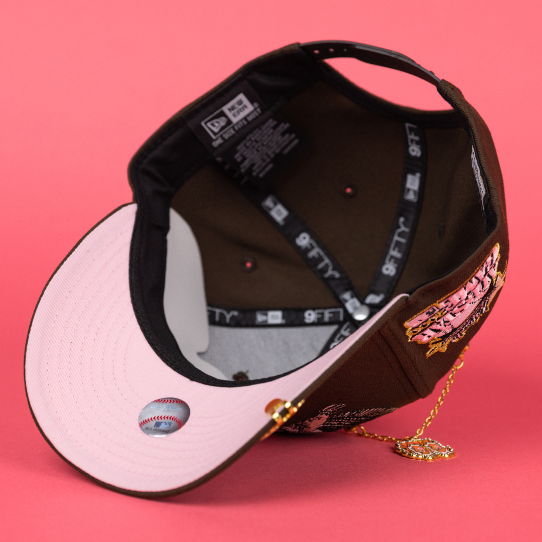 NEW ERA EXCLUSIVE 9FIFTY BROWN ATLANTA BRAVES "HEAVENLY CITY" SNAPBACK W/ 2000 ALL STAR GAME SIDE PATCH