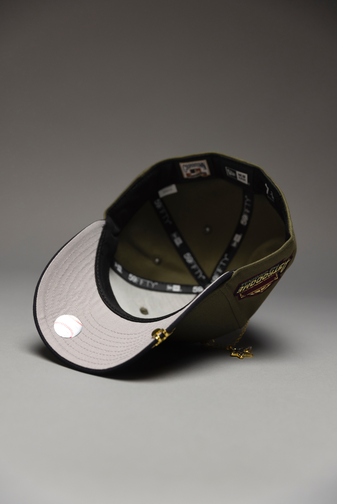 NEW ERA EXCLUSIVE 59FIFTY OLIVE/NAVY HOUSTON ASTROS W/ ASTRODOME SIDE PATCH