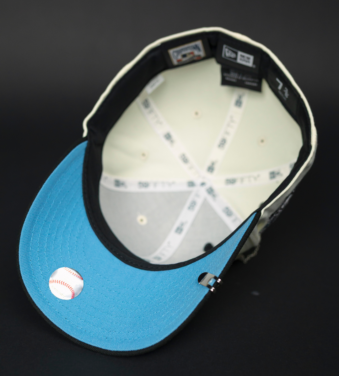 NEW ERA EXCLUSIVE 59FIFTY CHROME/ BLACK CHICAGO WHITE SOX W/ 100TH SEASON SIDE PATCH