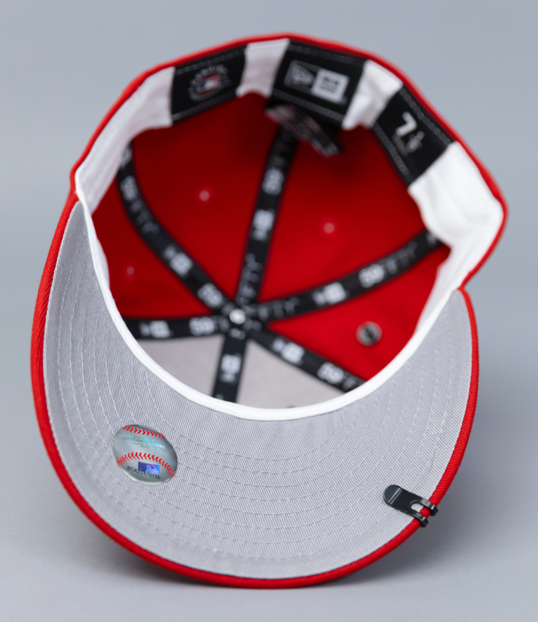 NEW ERA EXCLUSIVE 59FIFTY RED LOS ANGELES DODGERS W/ 2020 WORLD SERIES SIDE PATCH
