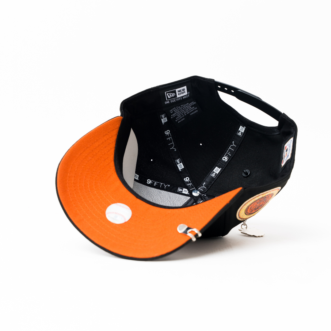 NEW ERA 9FIFTY A-FRAME BLACK DETROIT TIGERS SNAPBACK W/ WORLD SERIES SIDE PATCH