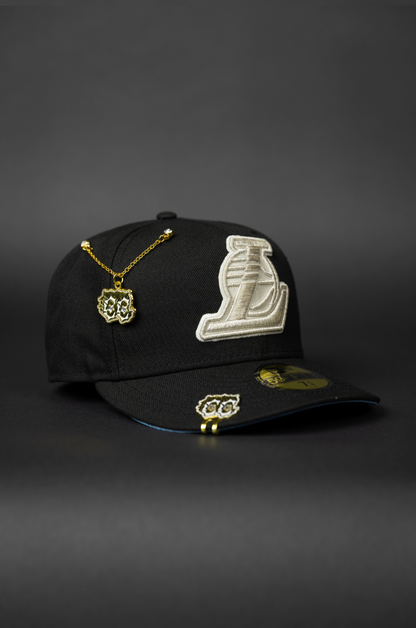 NEW ERA EXCLUSIVE 59FIFTY BLACK LOS ANGELES LAKERS
