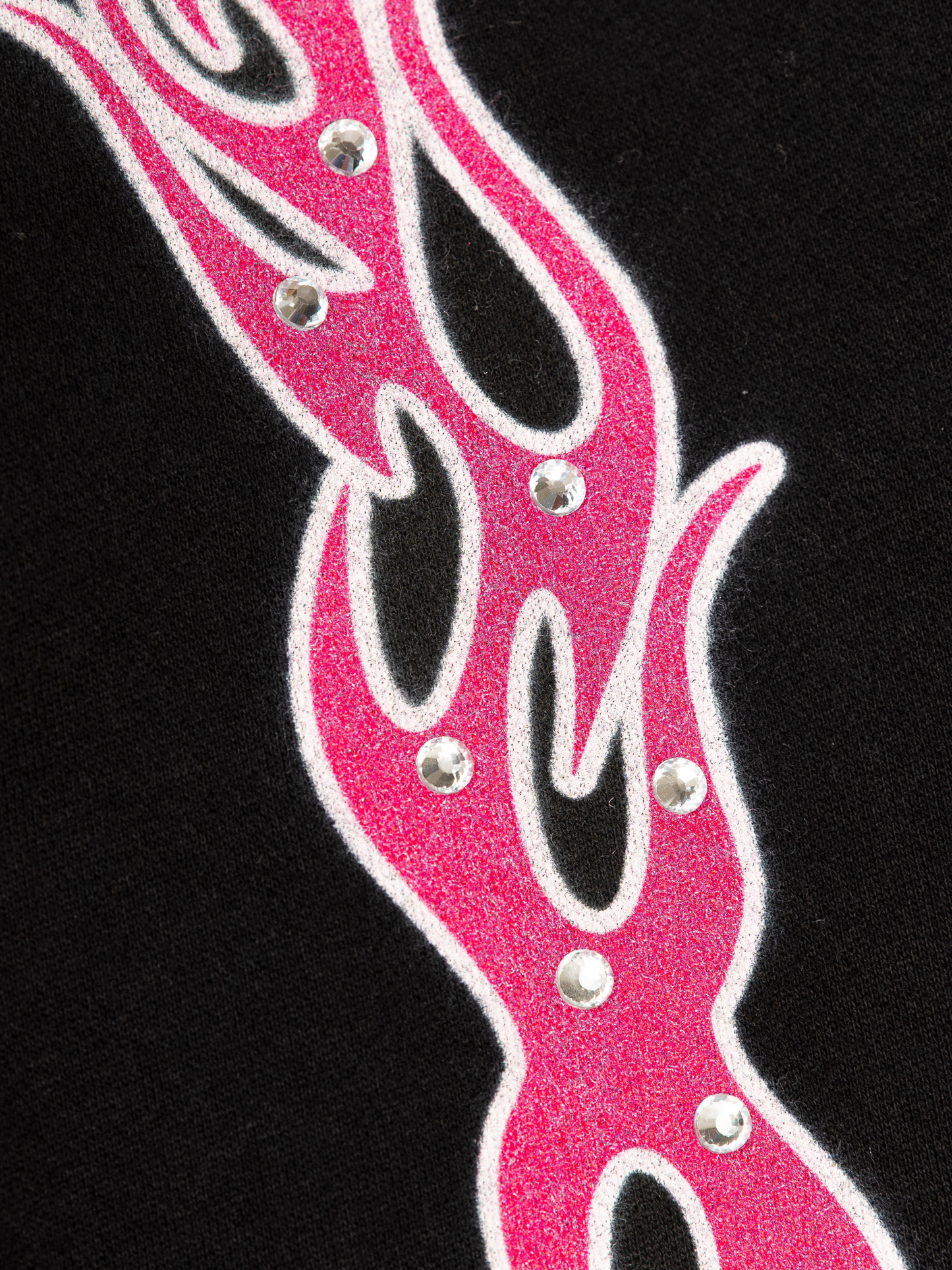 CAP CITY X SHORELINE MAFIA BLACK/PINK AIR BRUSH ZIP UP HOODIE W/ RHINESTONES - UNISEX
