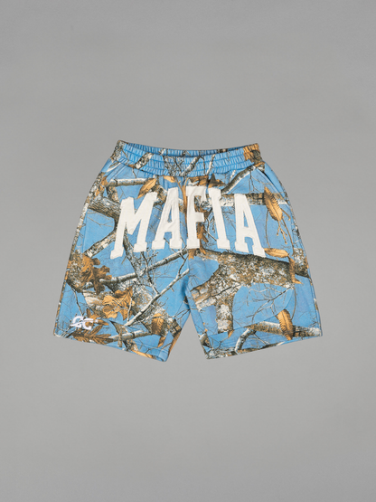 CAP CITY X SHORELINE MAFIA SKY BLUE CAMO SHORTS -UNISEX