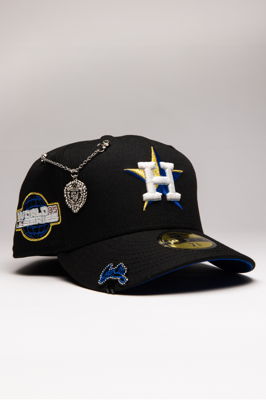 NEW ERA EXCLUSIVE 59FIFTY BLACK HOUSTON ASTROS W/ 2005 WORLD SERIES SIDE PATCH