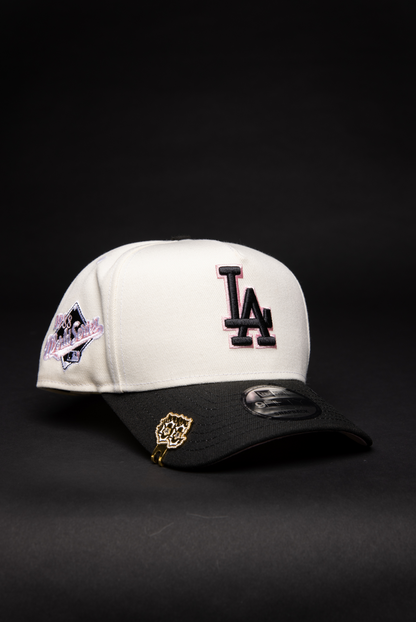NEW ERA 9FIFTY A-FRAME CHROME/ BLACK LOS ANGELES DODGERS SNAPBACK W/ 1988 WORLD SERIES SIDE PATCH