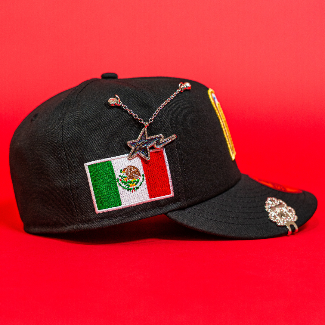 NEW ERA EXCLUSIVE 59FIFTY BLACK MEXICO 2025 WORLD BASEBALL CLASSIC W/ MEXICO FLAG SIDE PATCH