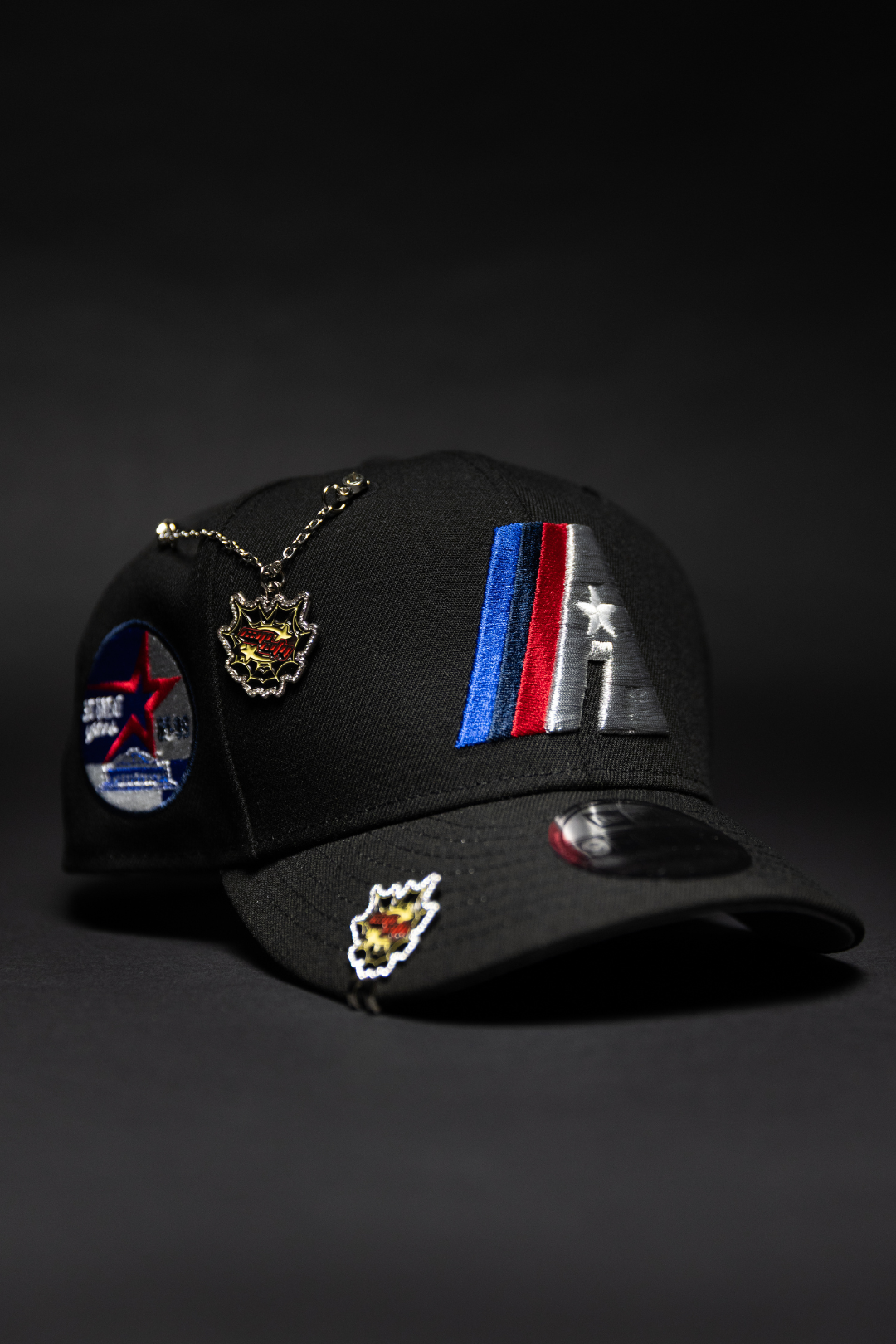 NEW ERA EXCLUSIVE 9FIFTY BLACK HOUSTON ASTROS SNAPBACK W/ 35TH ANNIVERSARY SIDE PATCH