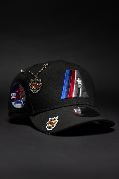NEW ERA EXCLUSIVE 9FIFTY BLACK HOUSTON ASTROS SNAPBACK W/ 35TH ANNIVERSARY SIDE PATCH