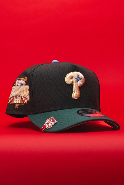 NEW ERA 9FIFTY A-FRAME BLACK/GREEN PHILADELPHIA PHILLIES SNAPBACK W/ 1996 ALL STAR GAME SIDE PATCH