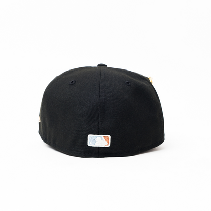 NEW ERA EXCLUSIVE 59FIFTY BLACK NEW YORK YANKEES W 2024 WORLD SERIES SIDE PATCH