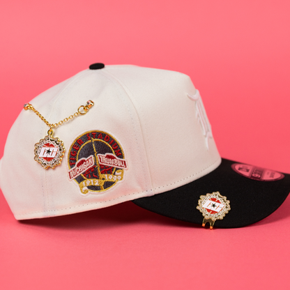 NEW ERA 9FIFTY A-FRAME CHROME/ BLACK DETROIT TIGERS SNAPBACK W/ TIGER STADIUM SIDE PATCH