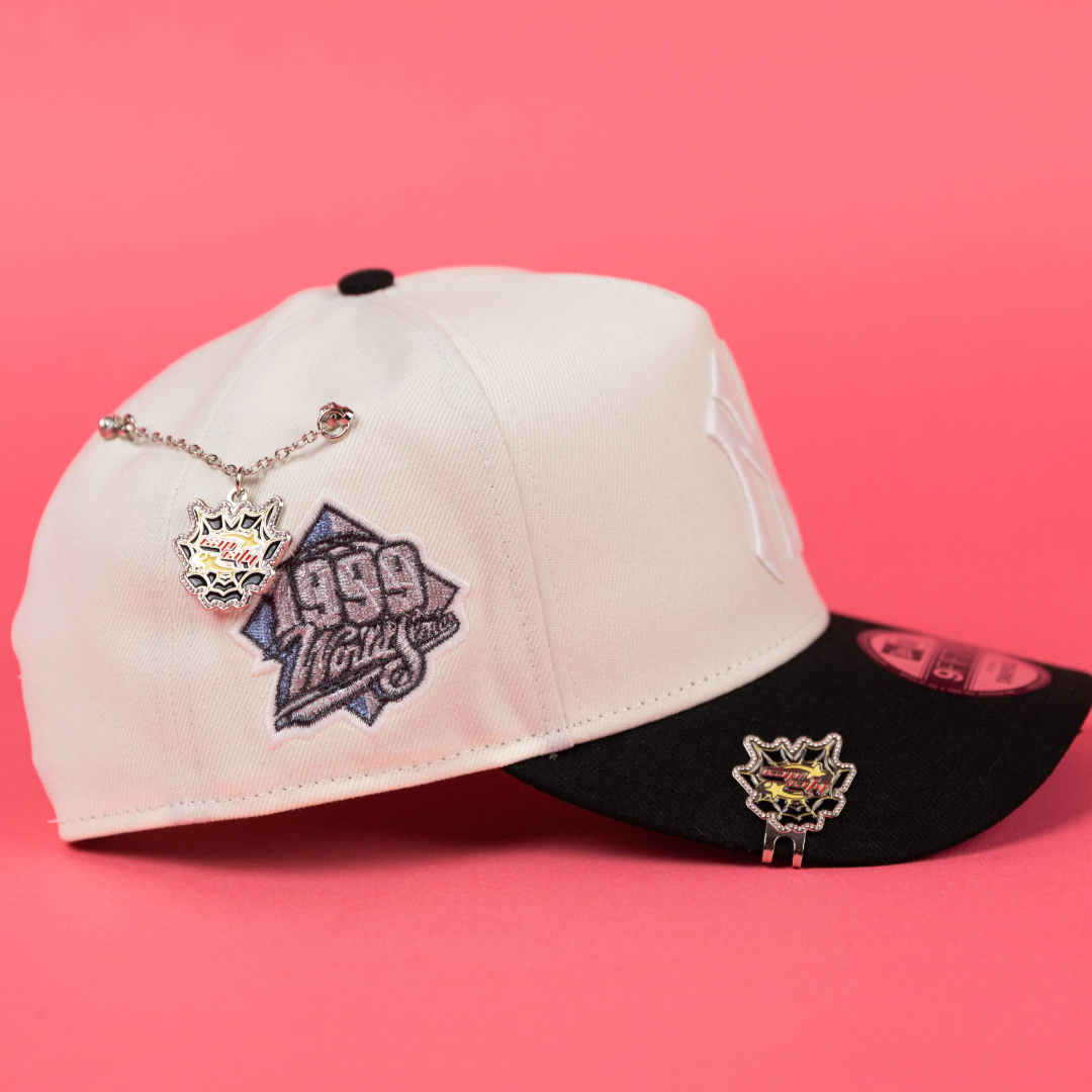 NEW ERA 9FIFTY A-FRAME CHROME/ BLACK NEW YORK YANKEES SNAPBACK W/ 1999 WS SIDE PATCH