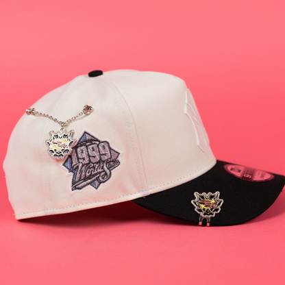 NEW ERA 9FIFTY A-FRAME CHROME/ BLACK NEW YORK YANKEES SNAPBACK W/ 1999 WS SIDE PATCH