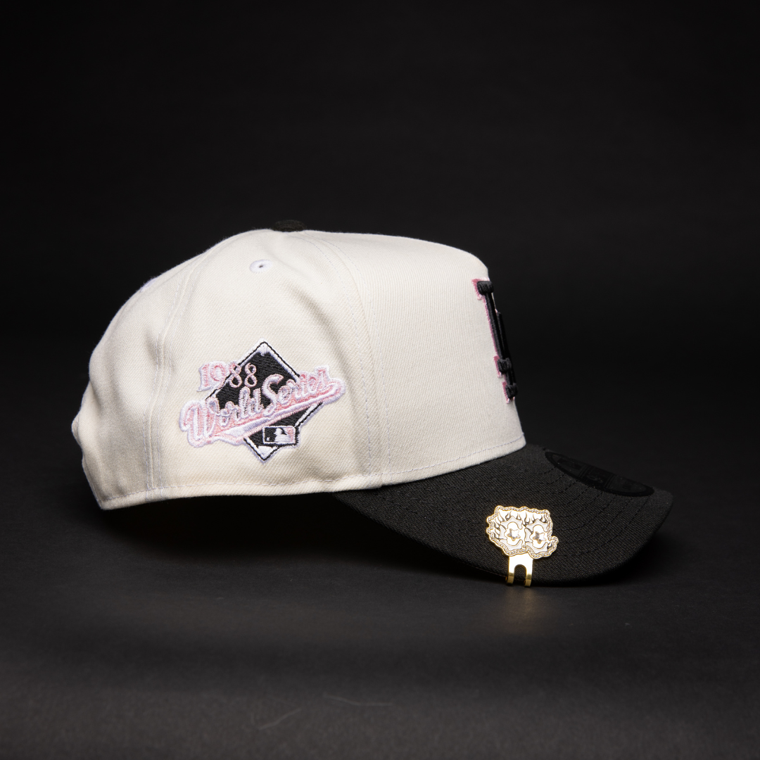 NEW ERA 9FIFTY A-FRAME CHROME/ BLACK LOS ANGELES DODGERS SNAPBACK W/ 1988 WORLD SERIES SIDE PATCH