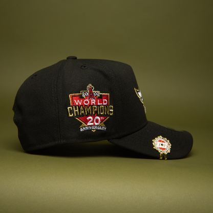 NEW ERA 9FIFTY A-FRAME BLACK ANAHEIM ANGELS SNAPBACK W/ WORLD CHAMPIONS SIDE PATCH