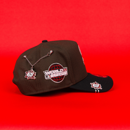NEW ERA 9FIFTY A-FRAME BROWN/ BLACK CHICAGO WHITE SOX SNAPBACK W/ 1990 ALL STAR GAME SIDE PATCH