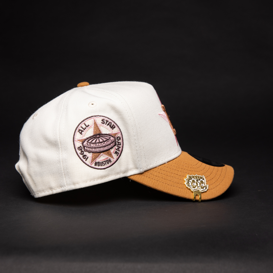 NEW ERA 9FIFTY A-FRAME CHROME/ KHAKI HOUSTON ASTROS SNAPBACK W/ ALL STAR GAME SIDE PATCH
