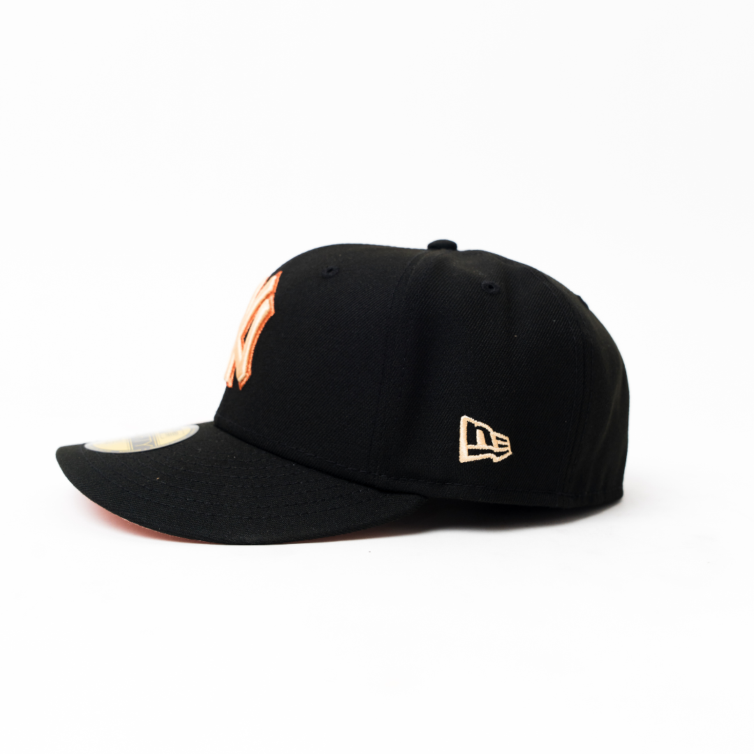 NEW ERA EXCLUSIVE 59FIFTY BLACK NEW YORK YANKEES W 2024 WORLD SERIES SIDE PATCH