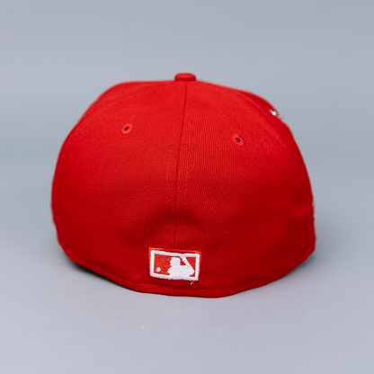 NEW ERA EXCLUSIVE 59FIFTY RED FLORIDA MARLINS W/ 1997 WORLD SERIES SIDE PATCH
