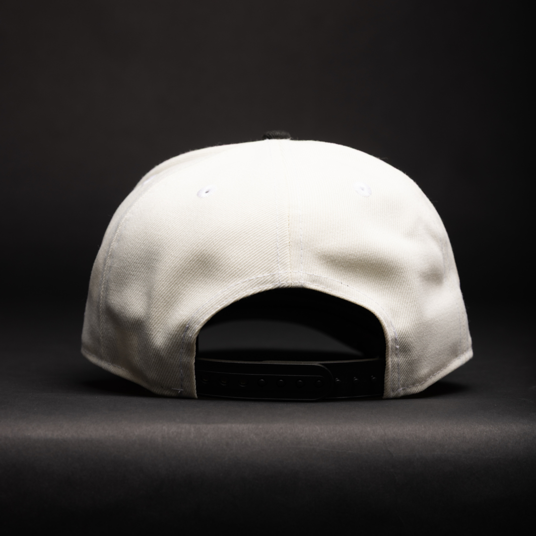 NEW ERA 9FIFTY A-FRAME CHROME/BLACK LOS ANGELES DODGERS W/ WORLD SERIES CHAMPIONS SIDE PATCH
