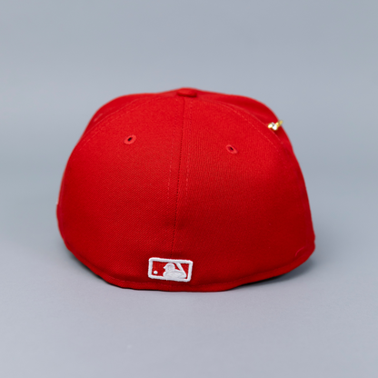 NEW ERA EXCLUSIVE 59FIFTY RED LOS ANGELES DODGERS W/ 1980 ALL STAR GAME SIDE PATCH