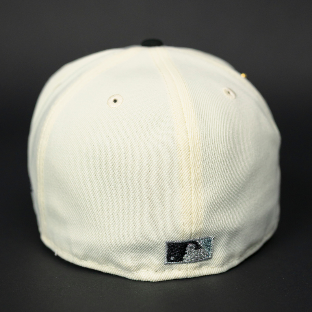 NEW ERA EXCLUSIVE 59FIFTY CHROME/ BLACK PHILADELPHIA PHILLIES W/ HOME OF THE PHILLIES SIDE PATCH
