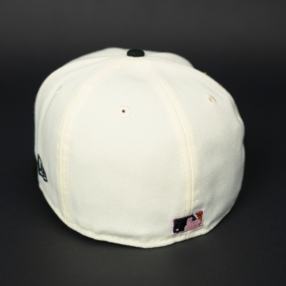 NEW ERA EXCLUSIVE 59FIFTY CHROME/ BLACK ATLANTA BRAVES W/ 2000 ALL STAR GAME SIDE PATCH