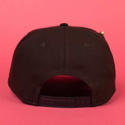NEW ERA EXCLUSIVE 9FIFTY DARK BROWN/ BLACK HOUSTON ASTROS SNAPBACK W/ ASTRODOME SIDE PATCH