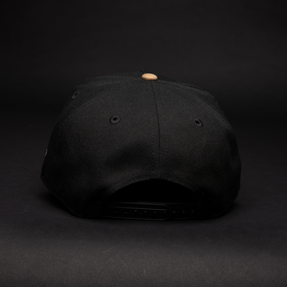 NEW ERA 9FIFTY A-FRAME BLACK/ BEIGE UPSIDE DOWN LOS ANGELES DODGERS SNAPBACK W/ ALL STAR GAME SIDE PATCH