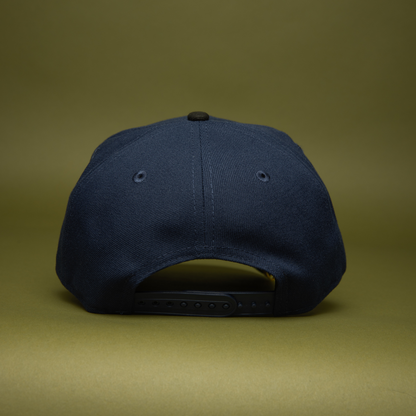 NEW ERA 9FIFTY A-FRAME NAVY/BLACK ANAHEIM ANGELS SNAPBACK W/ 50TH ANNIVERSARY SIDE PATCH