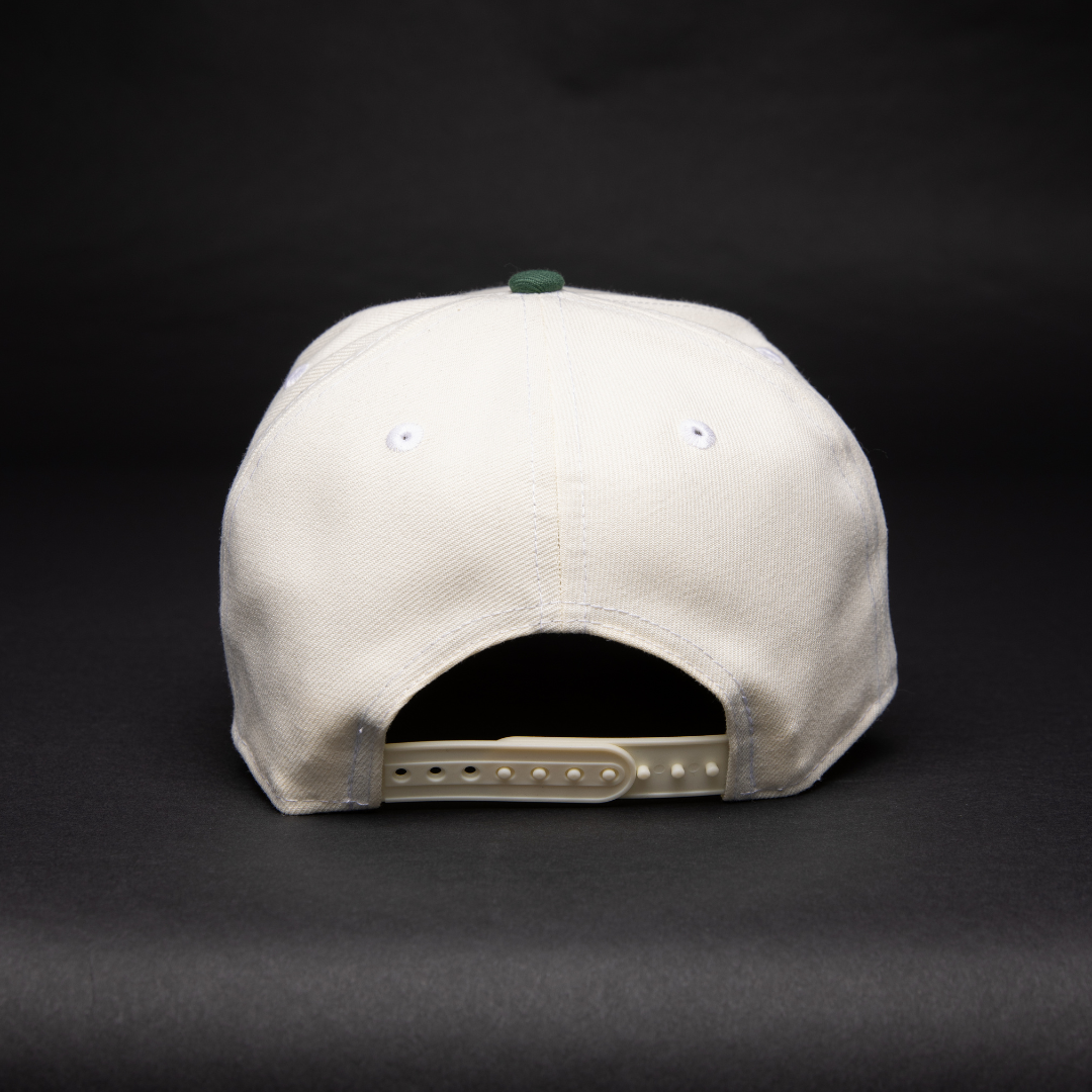 NEW ERA 9FIFTY A-FRAME CHROME/ PINE GREEN PITTSBURGH PIRTAES SNAPBACK W/ ALL STAR GAME SIDE PATCH