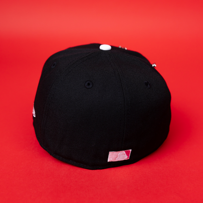 NEW ERA EXCLUSIVE 59FIFTY BLACK CHICAGO WHITE SOX W/ PINK ROSE + ALL STAR YEARS SIDE PATCH